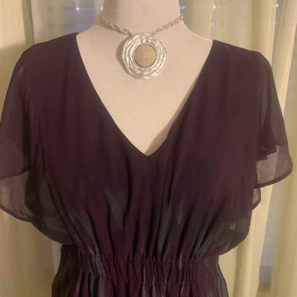 Chic Ombre Midi Dress in Purple and Gray - Picture 4 of 11